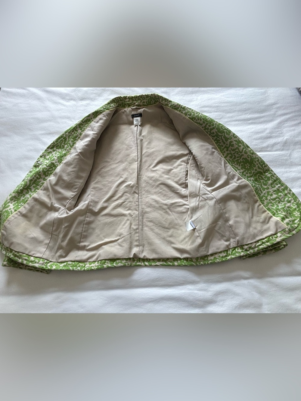 EUC! RARE! J.Crew Linen Patterned Blazer - Picture 4 of 5